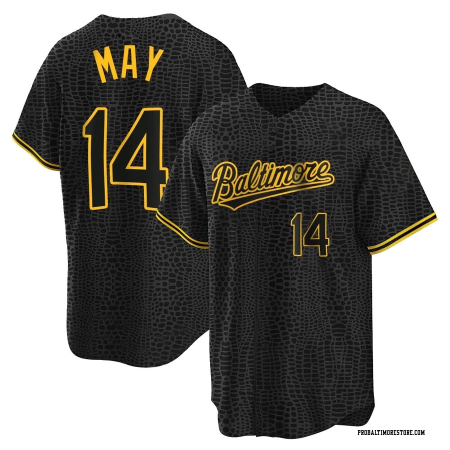 Black Replica Lee May Men's Baltimore Orioles Snake Skin City Jersey