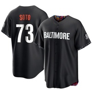 Black Replica Livan Soto Youth Baltimore Orioles 2023 City Connect Jersey