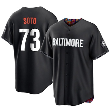 Black Replica Livan Soto Youth Baltimore Orioles 2023 City Connect Jersey