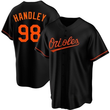 Black Replica Maverick Handley Men's Baltimore Orioles Alternate Jersey