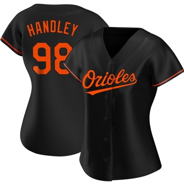 Black Replica Maverick Handley Women's Baltimore Orioles Alternate Jersey