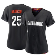 Black Replica Pete Alonso Women's Baltimore Orioles 2023 City Connect Jersey
