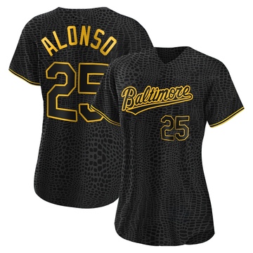 Black Replica Pete Alonso Women's Baltimore Orioles Snake Skin City Jersey