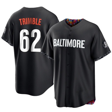 Black Replica Reed Trimble Men's Baltimore Orioles 2023 City Connect Jersey