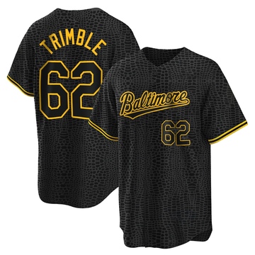 Black Replica Reed Trimble Men's Baltimore Orioles Snake Skin City Jersey