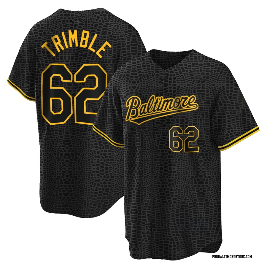 Black Replica Reed Trimble Men's Baltimore Orioles Snake Skin City Jersey