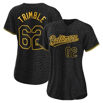 Black Replica Reed Trimble Women's Baltimore Orioles Snake Skin City Jersey