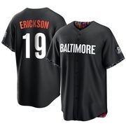 Black Replica Scott Erickson Youth Baltimore Orioles 2023 City Connect Jersey