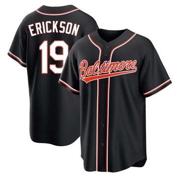 Black Replica Scott Erickson Youth Baltimore Orioles Fashion Out Jersey