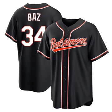 Black Replica Shane Baz Men's Baltimore Orioles Fashion Out Jersey