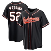 Black Replica Spenser Watkins Men's Baltimore Orioles Fashion Out Jersey