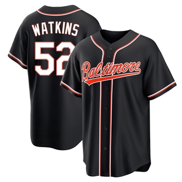 Black Replica Spenser Watkins Youth Baltimore Orioles Fashion Out Jersey