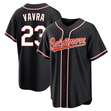 Black Replica Terrin Vavra Youth Baltimore Orioles Fashion Out Jersey