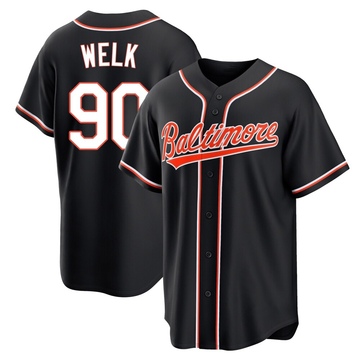Black Replica Toby Welk Youth Baltimore Orioles Fashion Out Jersey