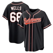 Black Replica Tyler Wells Men's Baltimore Orioles Fashion Out Jersey