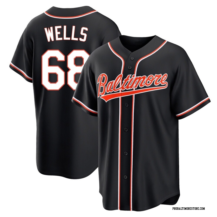 Black Replica Tyler Wells Men's Baltimore Orioles Fashion Out Jersey