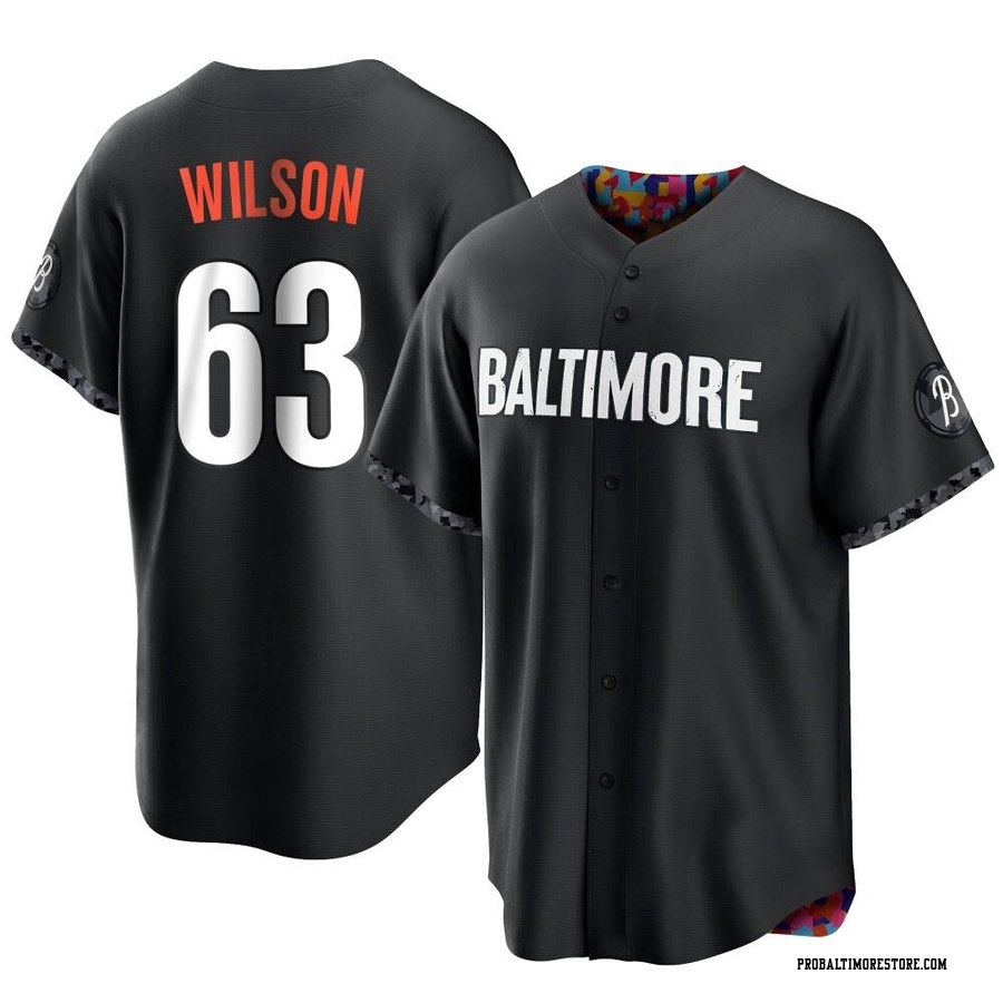 Black Replica Tyler Wilson Youth Baltimore Orioles 2023 City Connect Jersey