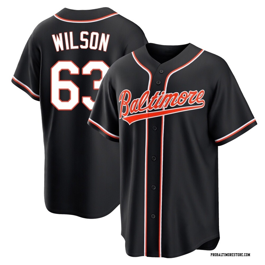 Black Replica Tyler Wilson Youth Baltimore Orioles Fashion Out Jersey