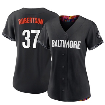 Black Replica Will Robertson Women's Baltimore Orioles 2023 City Connect Jersey
