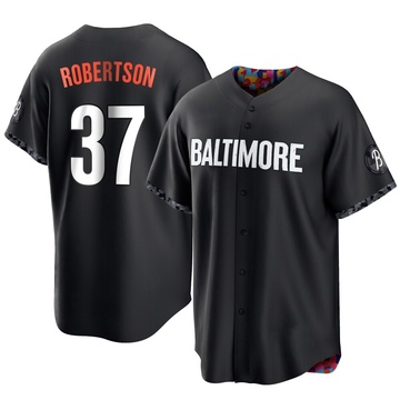 Black Replica Will Robertson Youth Baltimore Orioles 2023 City Connect Jersey