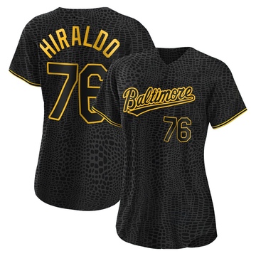 Black Replica Yaramil Hiraldo Women's Baltimore Orioles Snake Skin City Jersey