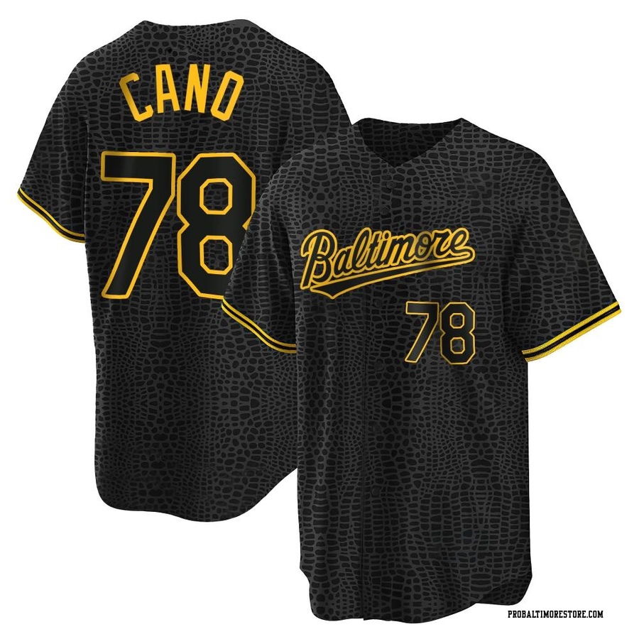 Black Replica Yennier Cano Men's Baltimore Orioles Snake Skin City Jersey