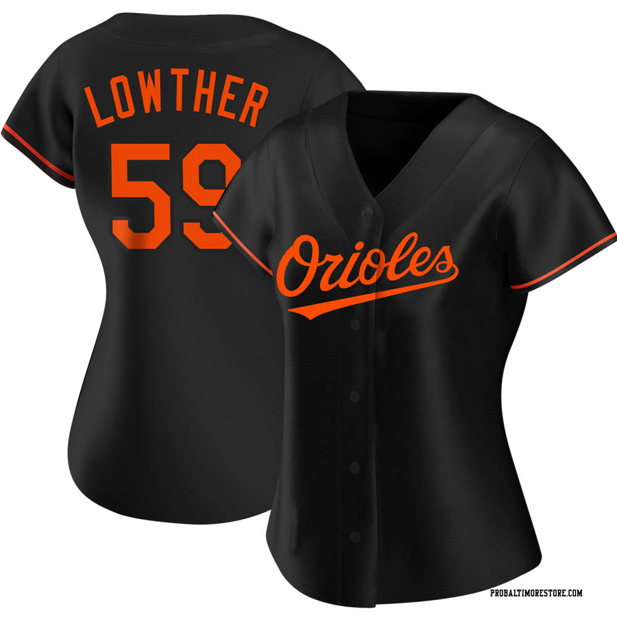 Black Replica Zac Lowther Women's Baltimore Orioles Alternate Jersey