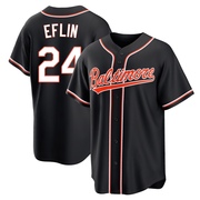 Black Replica Zach Eflin Men's Baltimore Orioles Fashion Out Jersey