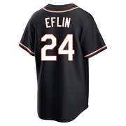 Black Replica Zach Eflin Men's Baltimore Orioles Fashion Out Jersey