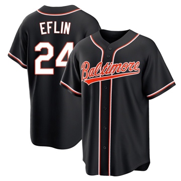 Black Replica Zach Eflin Men's Baltimore Orioles Fashion Out Jersey