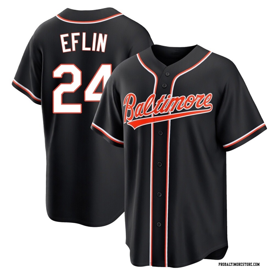 Black Replica Zach Eflin Men's Baltimore Orioles Fashion Out Jersey