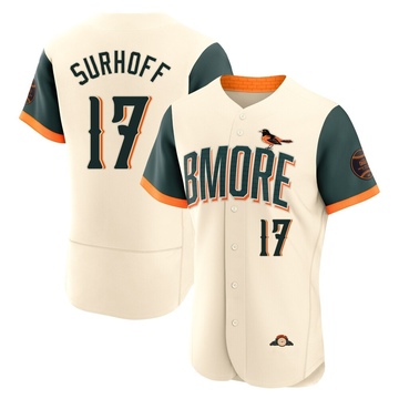 Cream Authentic Bj Surhoff Men's Baltimore Orioles 2026 City Connect Stadium Jersey