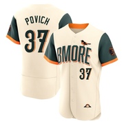 Cream Authentic Cade Povich Men's Baltimore Orioles 2026 City Connect Stadium Jersey