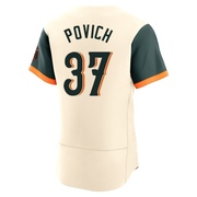Cream Authentic Cade Povich Men's Baltimore Orioles 2026 City Connect Stadium Jersey