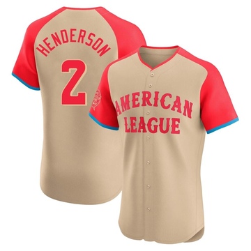 Cream Elite Gunnar Henderson Men's Baltimore Orioles American League 2024 All-Star Game Jersey