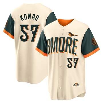 Cream Limited Jackson Kowar Men's Baltimore Orioles 2026 City Connect Stadium Jersey