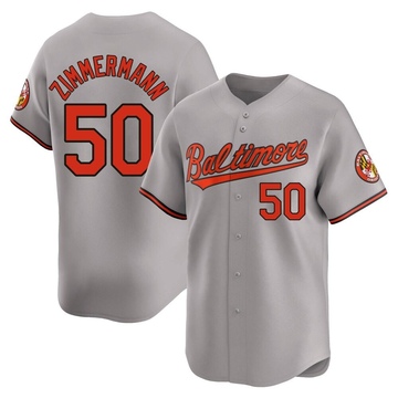 Gray Limited Bruce Zimmermann Men's Baltimore Orioles Road Jersey
