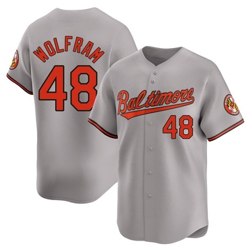 Gray Limited Grant Wolfram Men's Baltimore Orioles Road Jersey