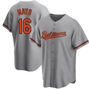 Gray Replica Coby Mayo Youth Baltimore Orioles Road Jersey