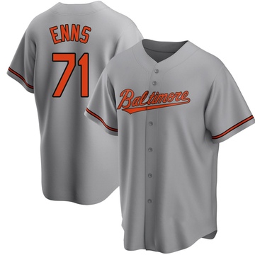 Gray Replica Dietrich Enns Youth Baltimore Orioles Road Jersey
