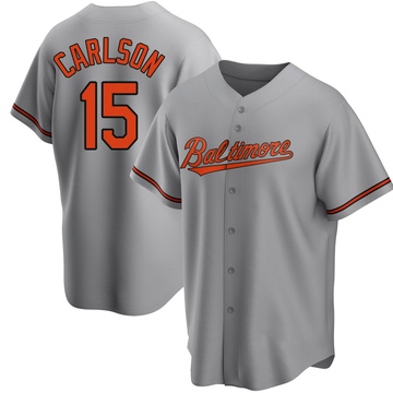 Gray Replica Dylan Carlson Youth Baltimore Orioles Road Jersey