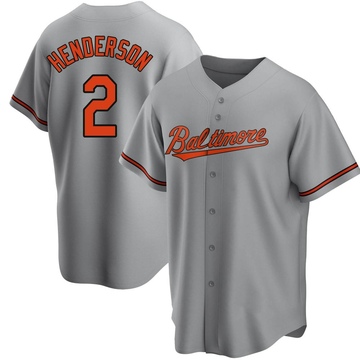 Gray Replica Gunnar Henderson Youth Baltimore Orioles Road Jersey
