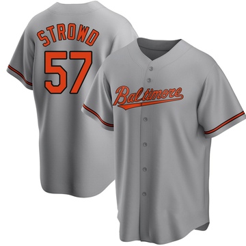 Gray Replica Kade Strowd Youth Baltimore Orioles Road Jersey