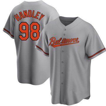 Gray Replica Maverick Handley Youth Baltimore Orioles Road Jersey