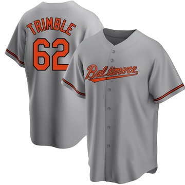 Gray Replica Reed Trimble Youth Baltimore Orioles Road Jersey