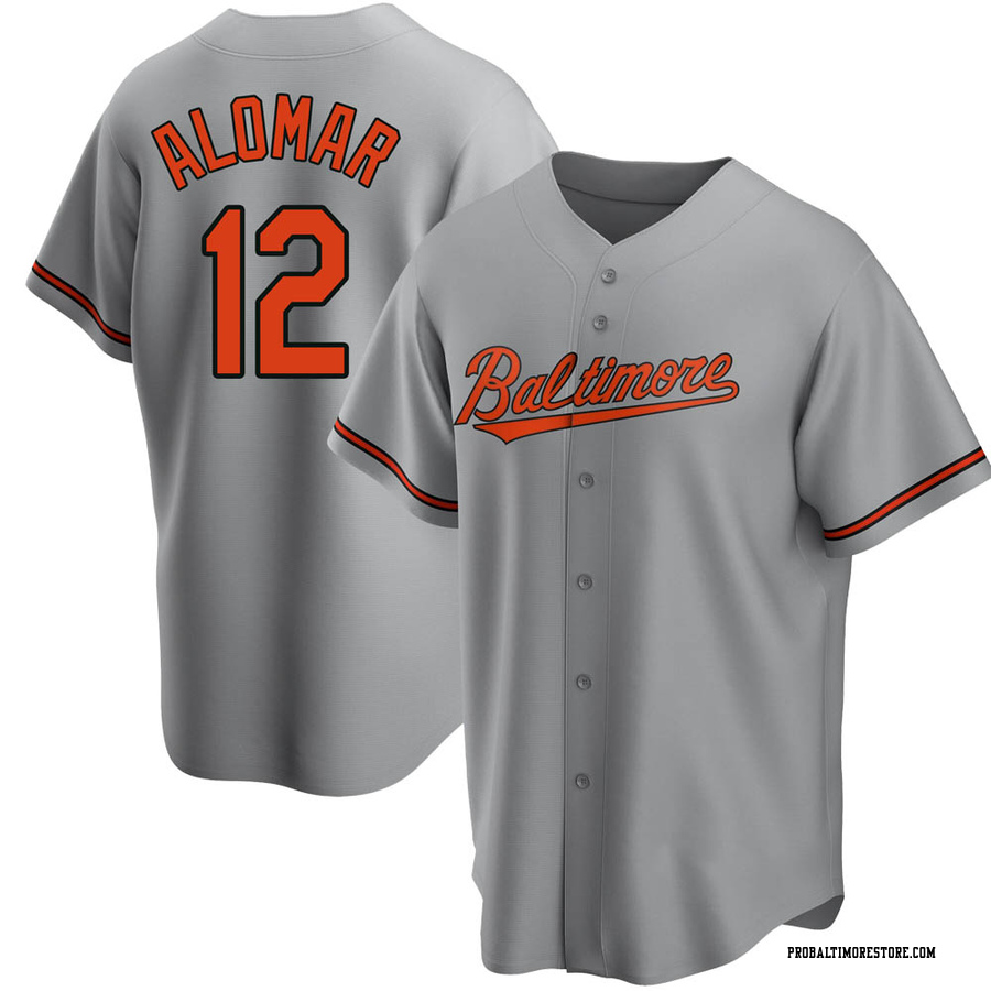 Gray Replica Roberto Alomar Men's Baltimore Orioles Road Jersey