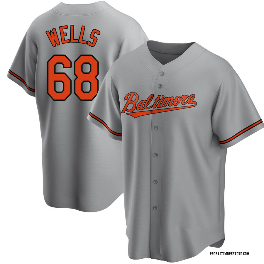 Gray Replica Tyler Wells Youth Baltimore Orioles Road Jersey