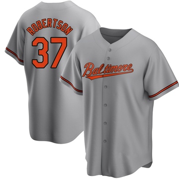 Gray Replica Will Robertson Men's Baltimore Orioles Road Jersey