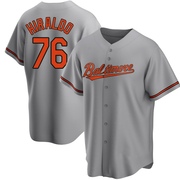 Gray Replica Yaramil Hiraldo Youth Baltimore Orioles Road Jersey