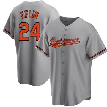 Gray Replica Zach Eflin Men's Baltimore Orioles Road Jersey